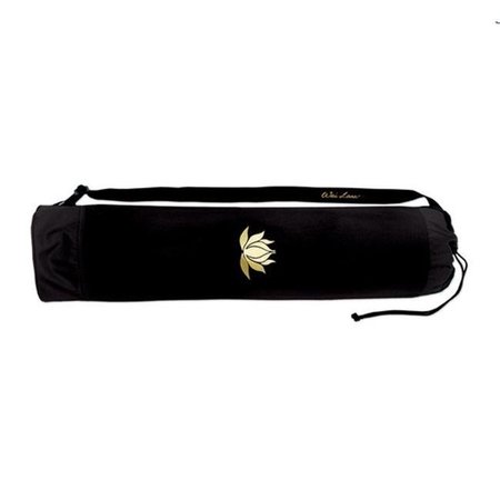 WAI LANA PRODUCTIONS LLC Wai Lana Productions 212 Large Black Lotus Tote Bag with Gold Lotus 21 Tote 212